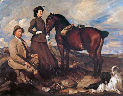 Miss alison preston and john proctor on mearbeck moor