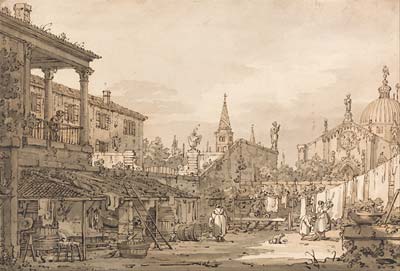 Capriccio of a Venetian Courtyard