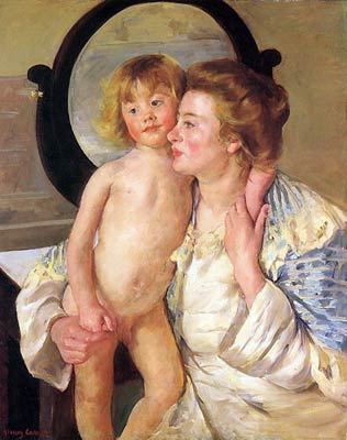 Mother and Child aka The Oval Mirror Mary Cassatt
