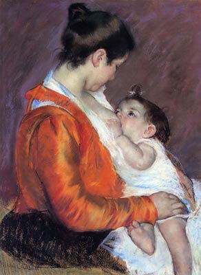 Louise Nursing Her Child Mary Cassatt