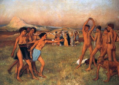 Young spartans exercising Edgar Degas