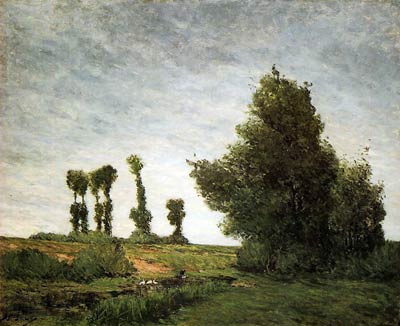 Landscape with Poplars Paul Gauguin