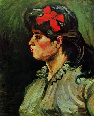 Portrait of a Woman with Red Ribbon Vincent Van Gogh