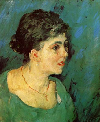 Portrait of Woman in Blue Vincent Van Gogh