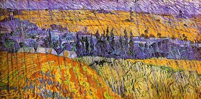 Landscape at Auvers in the Rain 1890 Vincent Van Gogh
