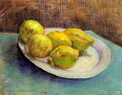 Still Life with Lemons on a Plate 1887 Van Gogh