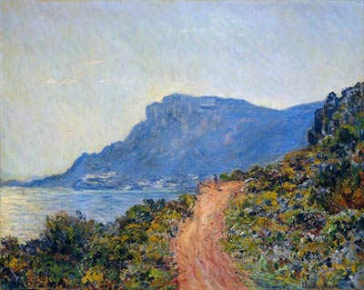 A coastal view with a bay Monet