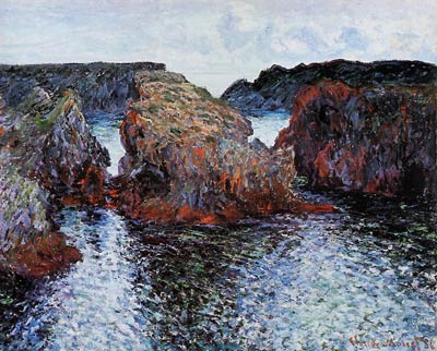 Belle-Ile, Rocks at Port-Goulphar Monet