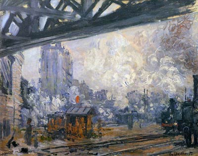 Exterior View of the Saint-Lazare Station Claude Monet