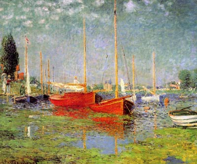 Red Boats at Argenteuil Monet