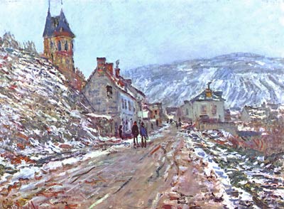 Road to Vetheuil in winter Monet