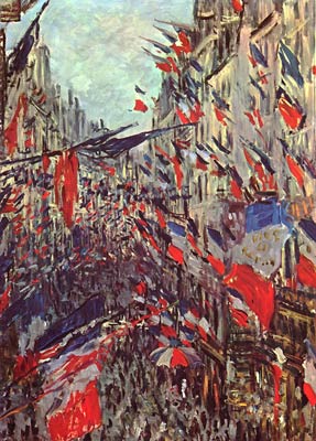 Rue Saint Denis Festivities on June 30th 1878 Claude Monet