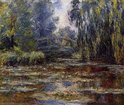 The Water-Lily Pond and Bridge Claude Monet