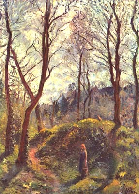 Landscape with large trees Camille Pissarro