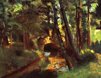 Small bridge of Pontoise Camille Pissarro