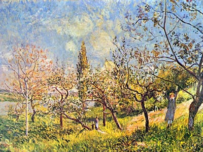 Orchard in spring Alfred Sisley