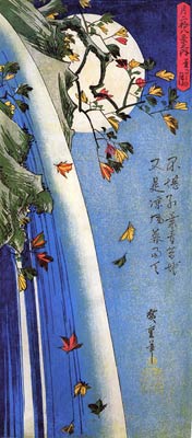 The Moon over a Waterfall Ando Hiroshige
