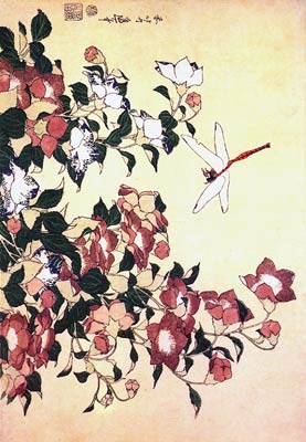 Bellflower and Dragonfly Katsushika Hokusai