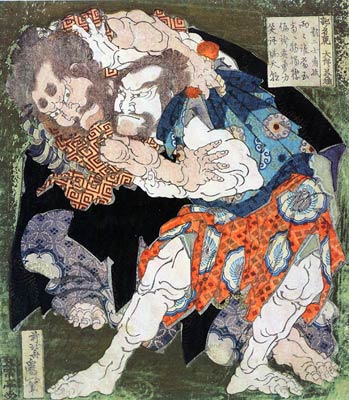 Japanese Sumo Wrestlers Katsushika Hokusai