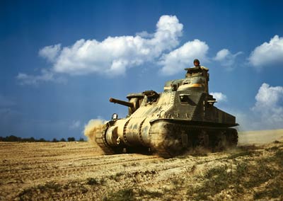M-3 tanks in action, Fort Knox Kentucky, June 1942