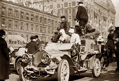 New York Paris race St. Chaffray Dedion car 1908