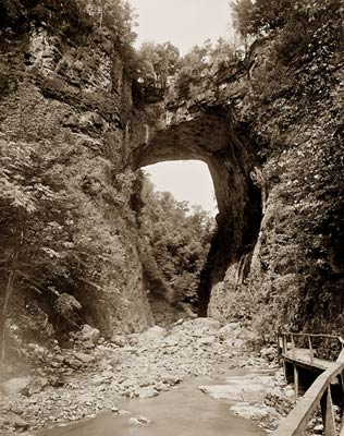 Natural Arch Bridge Virginia rock formations