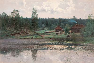 Landscape with lake