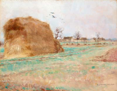 Haystack in the field