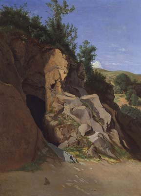 Landscape with a cave