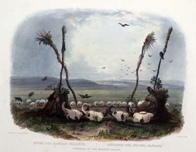 Offering of the mandan indians 1843