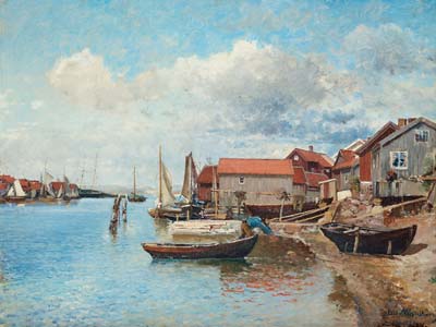 Fishing village on the west coast of Sweden