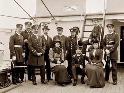 Officers and visitors, Kriegsmarine, German navy 1893