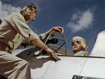 US Navy, ensign and cadet, naval air base Texas 1942