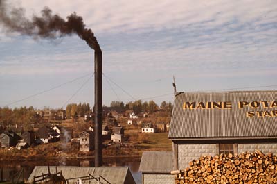 starch factory along the Aroostook River, Caribou 1940