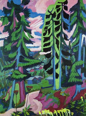 Wildboden, Mountains-forest Ernst Ludwig Kirchner