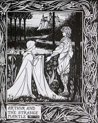 Arthur and the strange mantle, Aubrey Beardsley