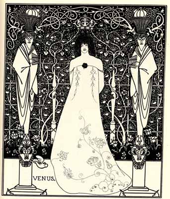 Frontispiece for venus and tannhauser by Aubrey Beardsley
