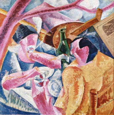 Under the pergola at naples 1914 by Umberto Boccioni