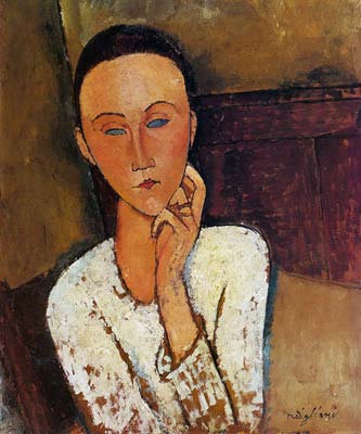 lunia czechowska with her left hand on her cheek 1918
