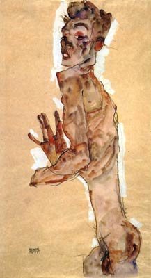Nude, selfportrait Egon Schiele