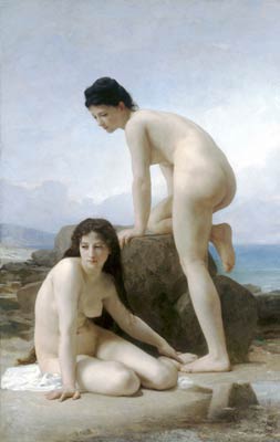 The Two Bathers (Les Deux Baigneuse) William-Adolphe Bouguereau