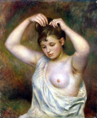 Woman Combing her Hair Pierre-Auguste Renoir