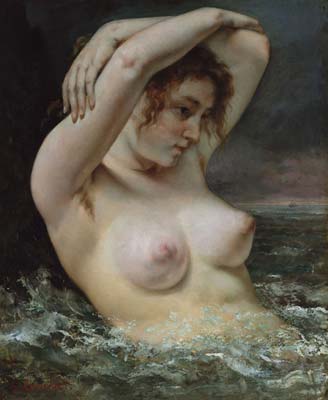 The woman in the waves