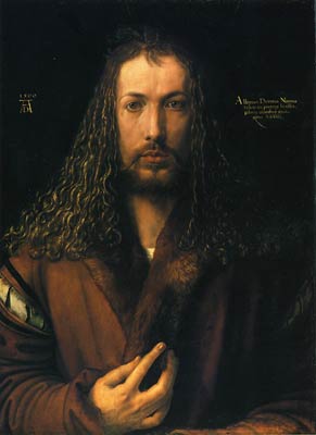 Self Portrait in a Fur-Collard Robe Albrecht Durer