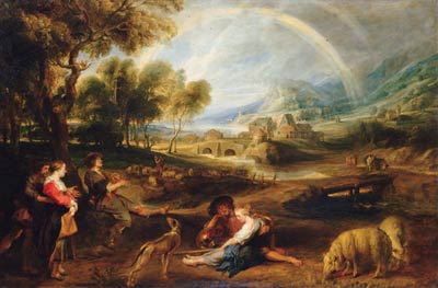 Landscape with a Rainbow Pieter Paul Rubens