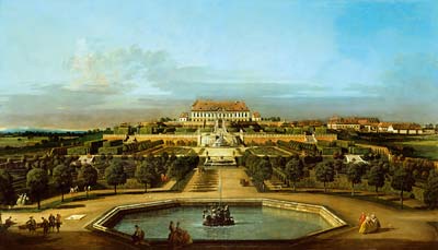 The schloss hof garden side 1758, Bernadro Bellotoo