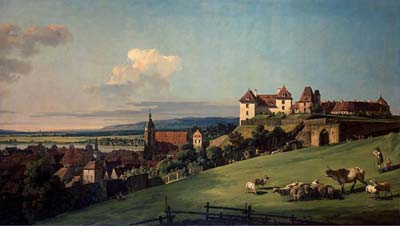 View of pirna from the sonnenstein castle, Bernadro Bellotoo