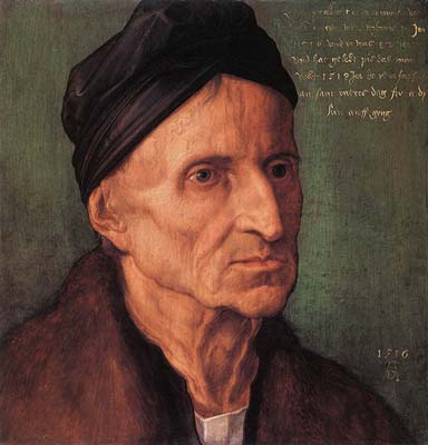 Portrait of nuremberger painter michael wolgemut 1516, Albrecht