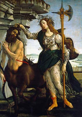 Pallas and centaur, Sandro Botticelli