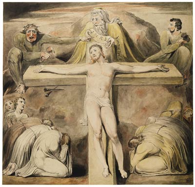 Christ nailed to the cross the third hour by William Blake